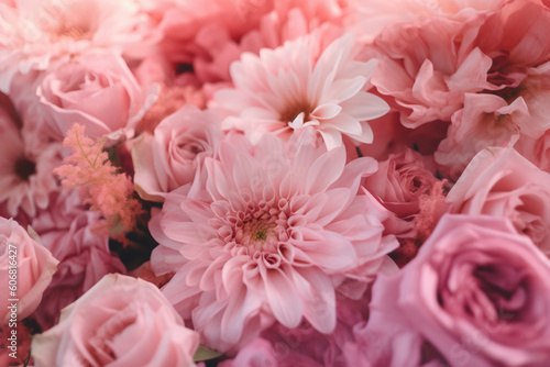ピンクのガーベラとバラの花束 © rrice