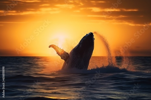 Whale, Jumping Whale Out Of The Ocean © CyloArts