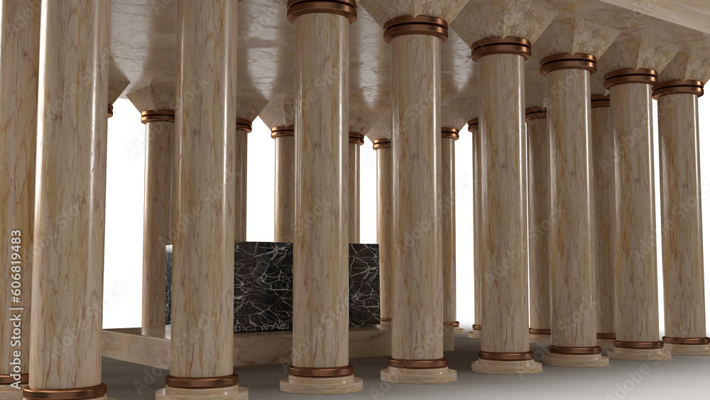 3D Decorative Mausoleum Columns Model greek old rome 3D Decorative Mausoleum Columns Model greek old rome
