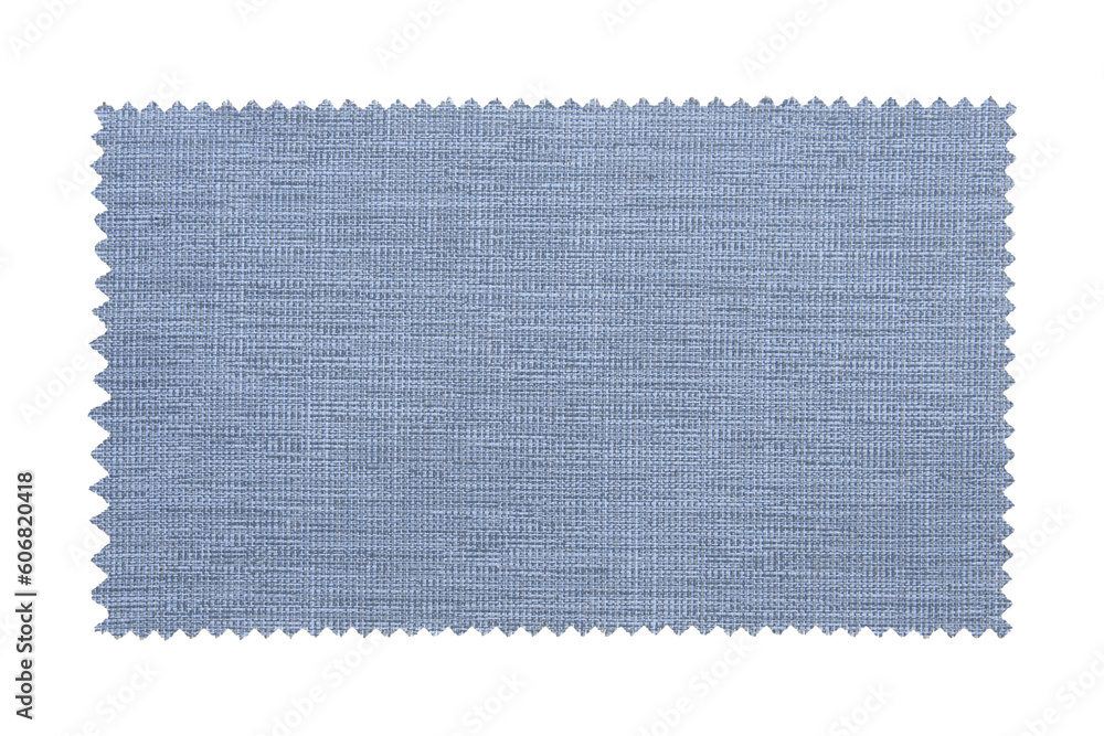 Fototapeta premium Blue fabric sample isolated with clipping path