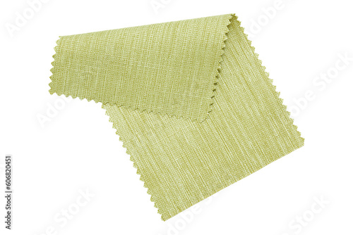 Brown fabric sample isolated with clipping path