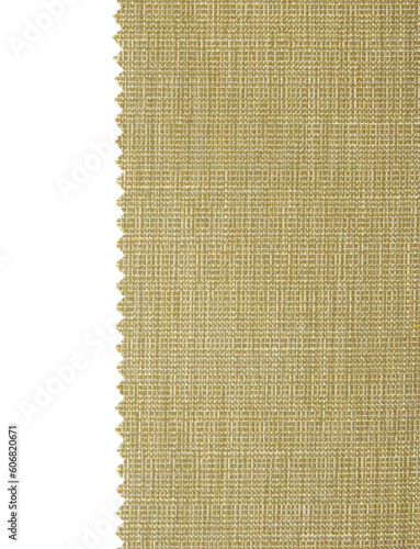 Green fabric swatch samples texture isolated with clipping path