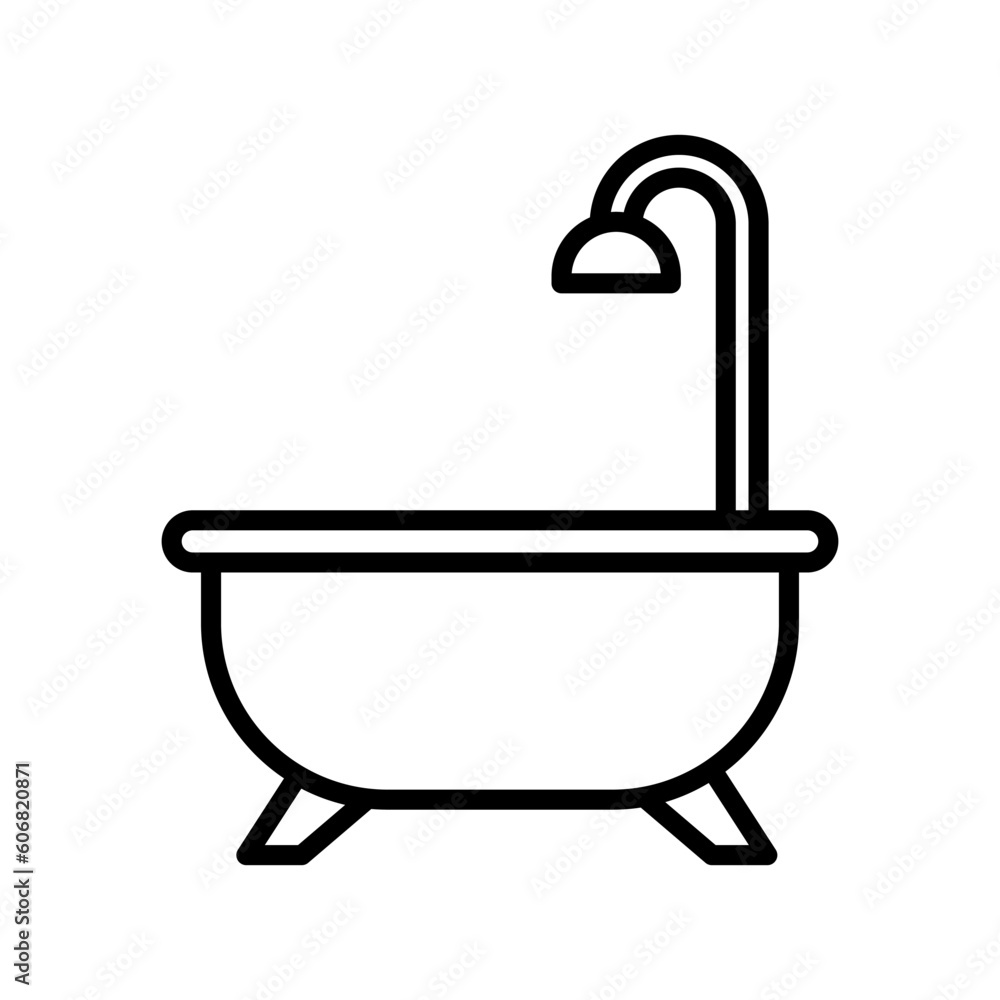 Bath tube icon vector on trendy design Bath tube icon vector on trendy design
