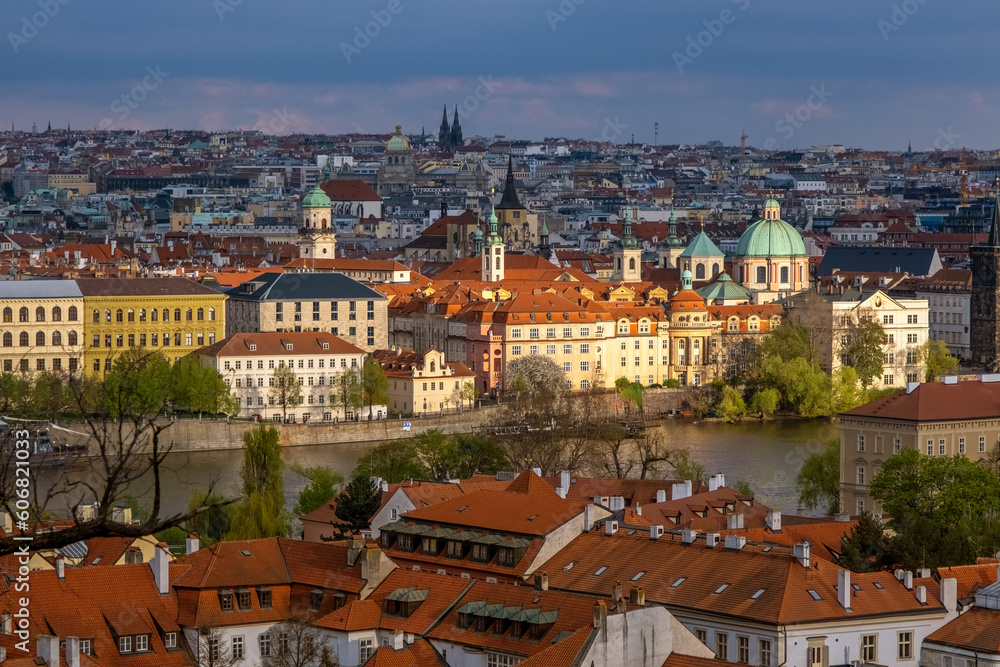 Old town of Prague and river Vltava