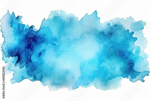 Blue abstract watercolour background. Generative AI illustration