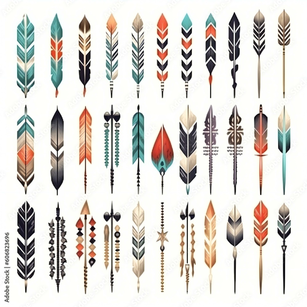 hand-drawn arrows collection.Created with generative AI. hand-drawn arrows collection.Created with generative AI.