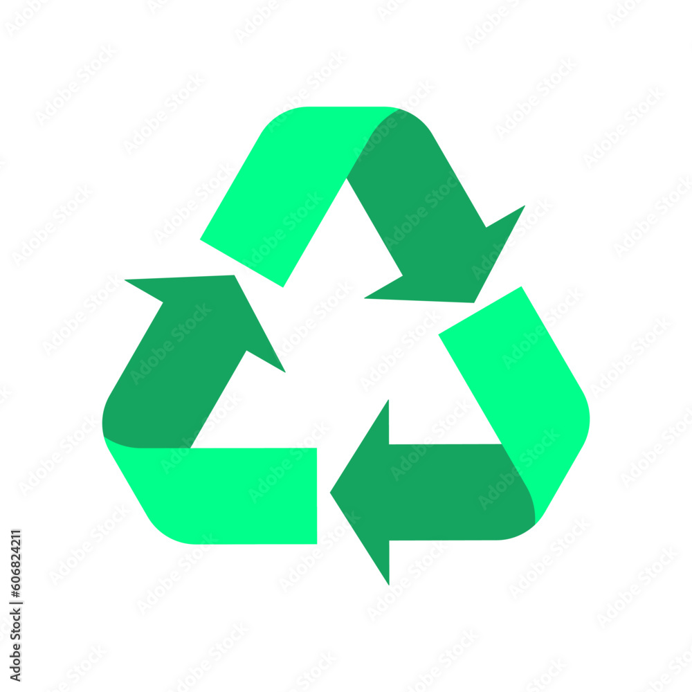 recycle icon, Green recycle or recycling arrows flat icon recycle icon, Green recycle or recycling arrows flat icon
