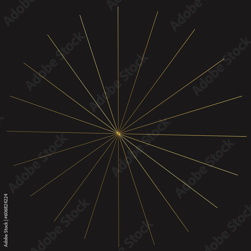 gold twist 3d Geometric shape, golden circle design element rendering