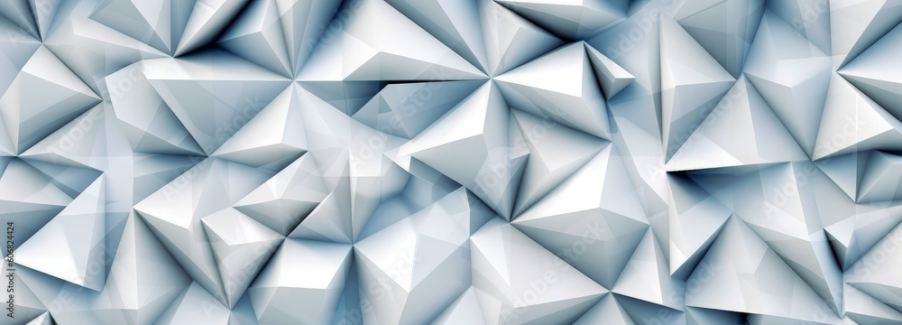 Geometric white background, monochromatic abstract white textured triangular background. Generative Ai Illustration. Geometric white background, monochromatic abstract white textured triangular background. Generative Ai Illustration.