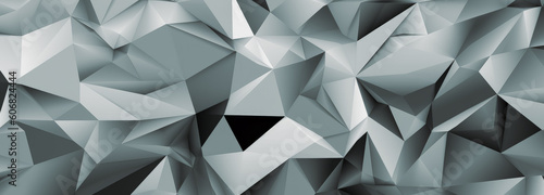 Geometric white background, monochromatic abstract white textured triangular background. Generative Ai Illustration.