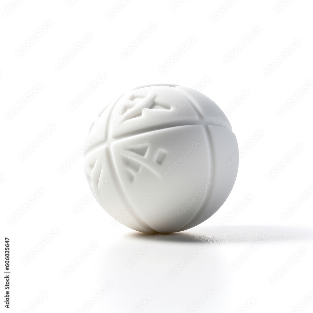 Lacrosse ball isolated on white background. Generative AI Lacrosse ball isolated on white background. Generative AI