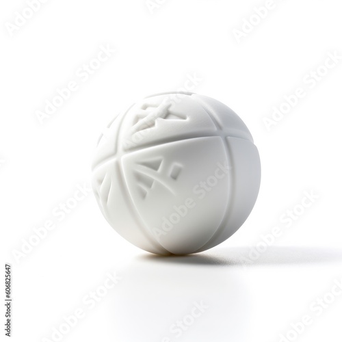 Lacrosse ball isolated on white background. Generative AI
