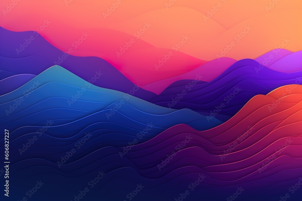 bright and colorful wavy background