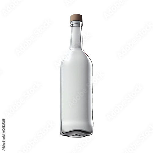 Blank Drinks bottle clip art white background Ai generated image