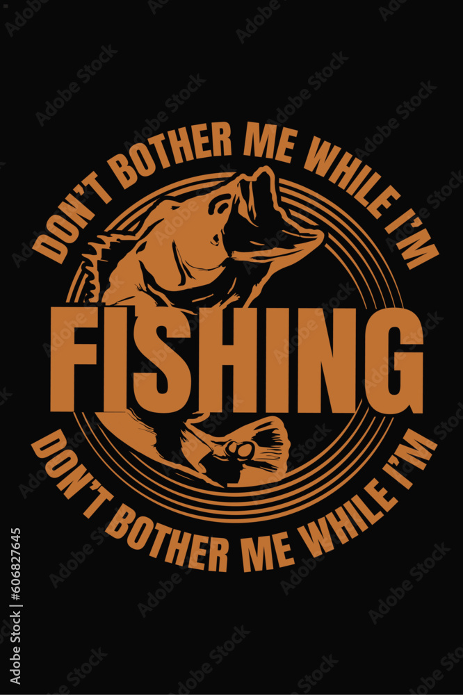 Fototapeta premium Fishing T-shirt Design.