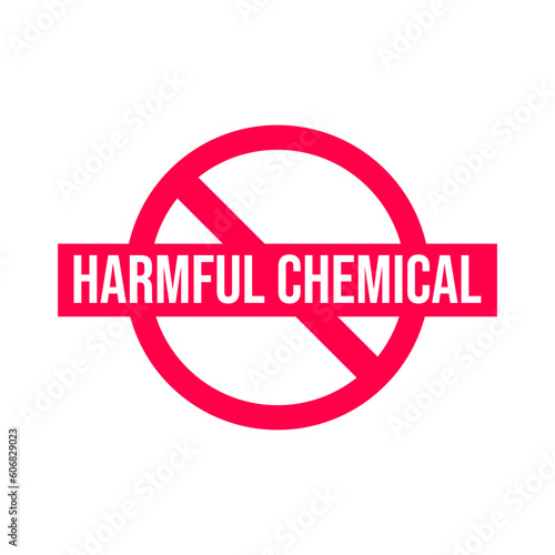 Harmful chemicals icon label button sign design vector
