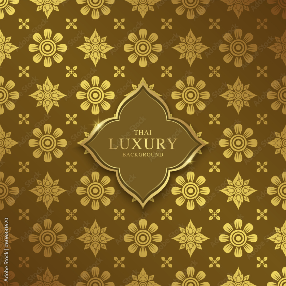 Line art asian style luxury pattern banner gold background Line art asian style luxury pattern banner gold background