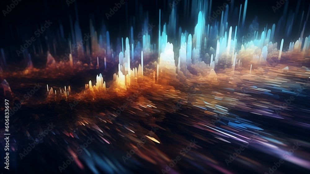 Abstract digital Metaverse view background. Generative ai