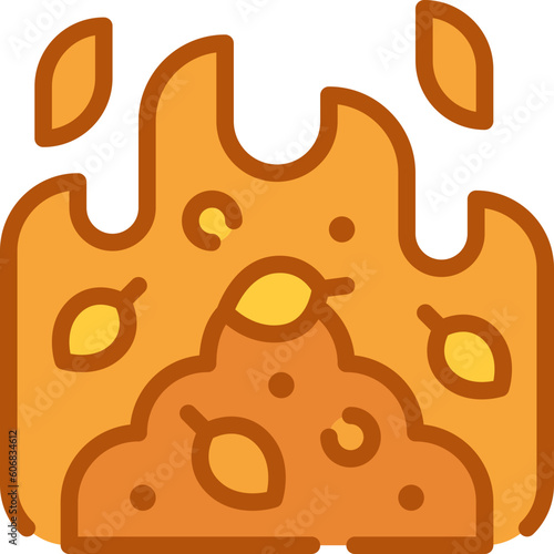 incineration two tone icon