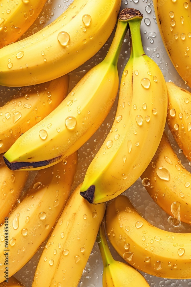 Fresh Bananas seamless background 