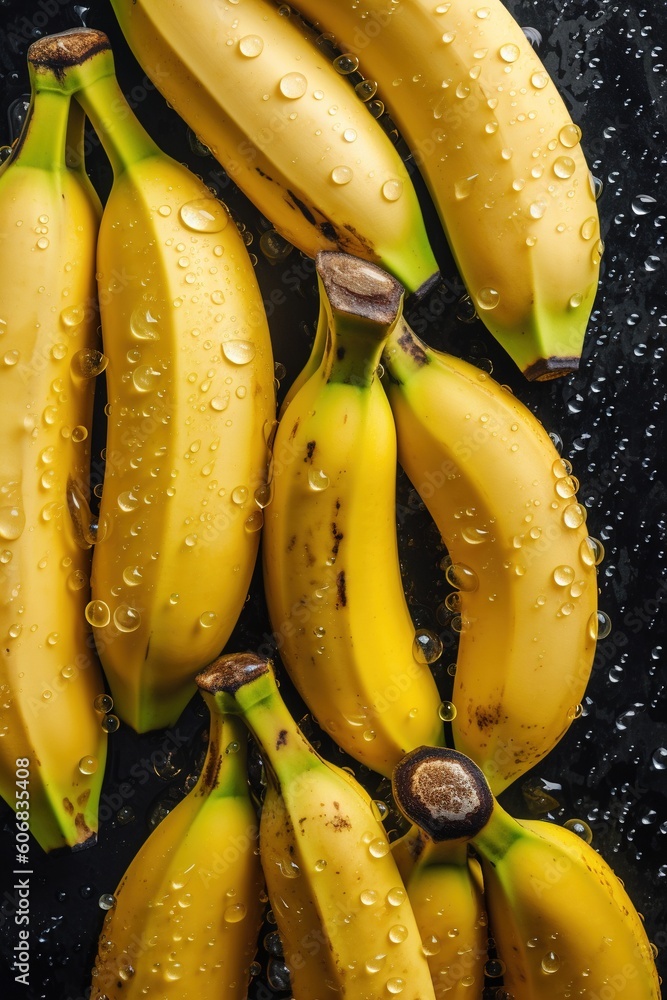 Fresh Bananas seamless background 