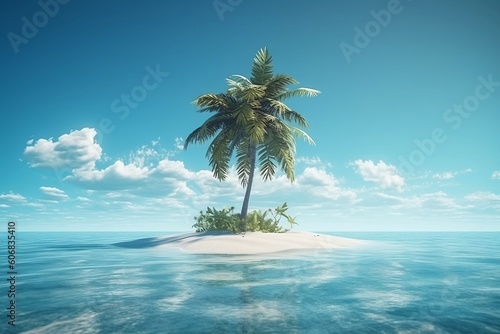 palm tree on the beach. 