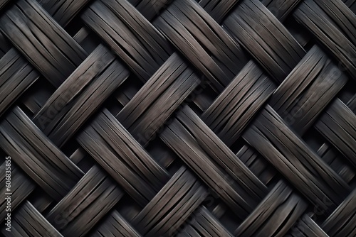 flat background dark rattan clean background for taking photo Generative AI 