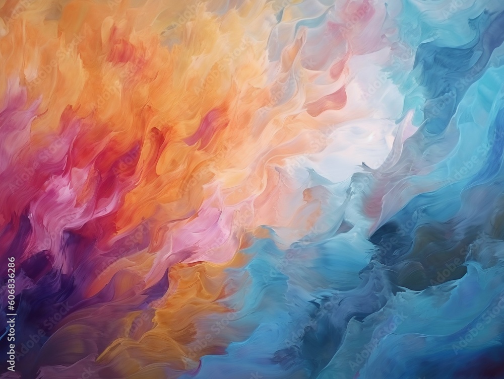 Abstract Colourful Oil Paint Background. Generative ai