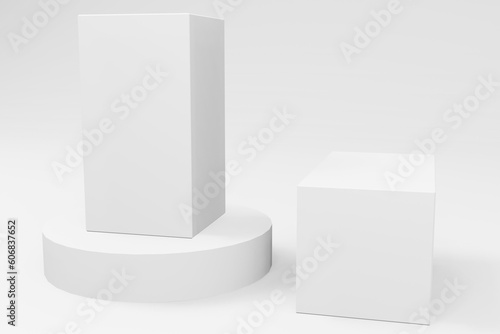 Blank box for packaging  rectangle box mockup  syrup box mockup  software box mockup  packaging box mockup design. 3d rendering
