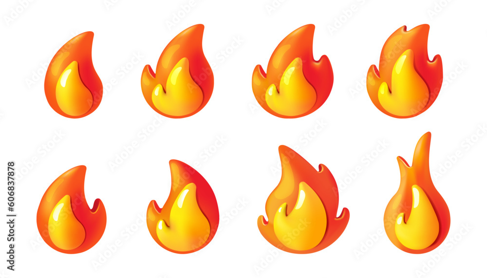 Fotografie 3d fire flame