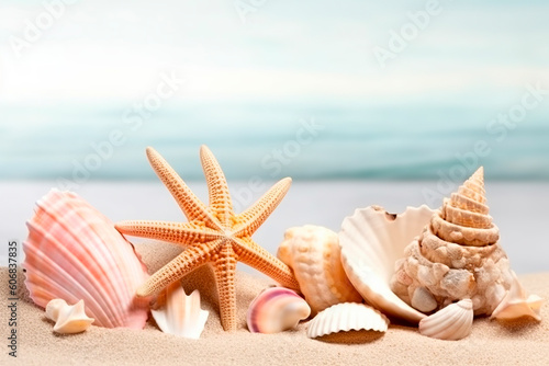 Estrella y conchas de mar