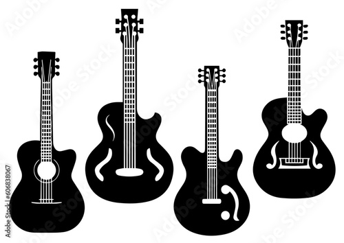Siluetas de guitarras