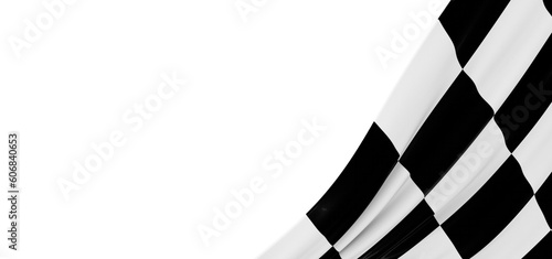 Checkered flag, race flag background 3d © vegefox.com