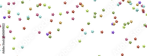 XMAS stars. Confetti celebration, Falling colourful abstract decoration for party, birthday celebrate,
