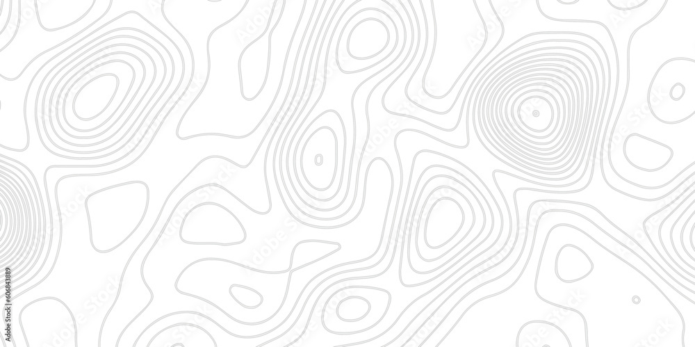 Topographic map background geographic line map with elevation assignments. The black on white contours vector topography stylized height of the lines map.	 - obrazy, fototapety, plakaty 