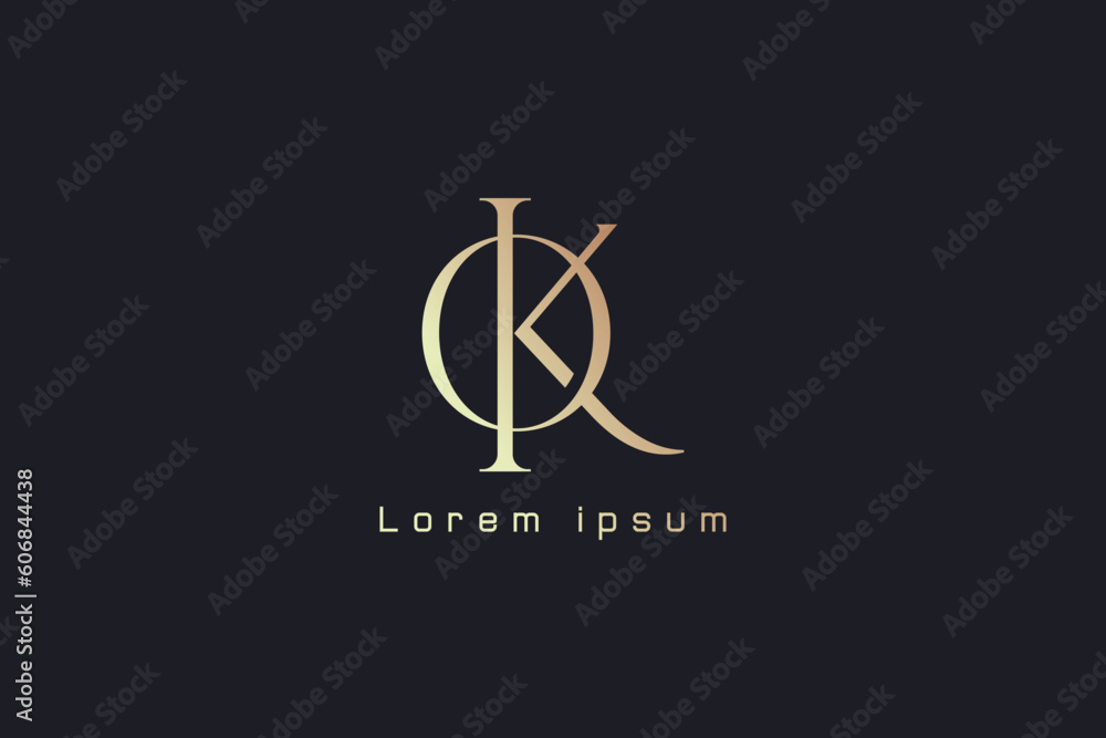 ko letter modern golden wordmark design typography illustration, ok lettering, ok golden logo ko letter modern golden wordmark design typography illustration, ok lettering, ok golden logo
