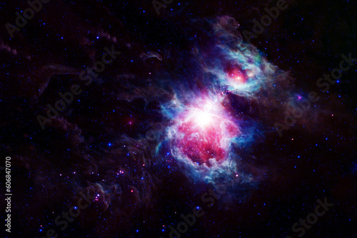 Fototapeta Naklejka Na Ścianę i Meble -  Bright space nebula. Elements of this image furnishing NASA.