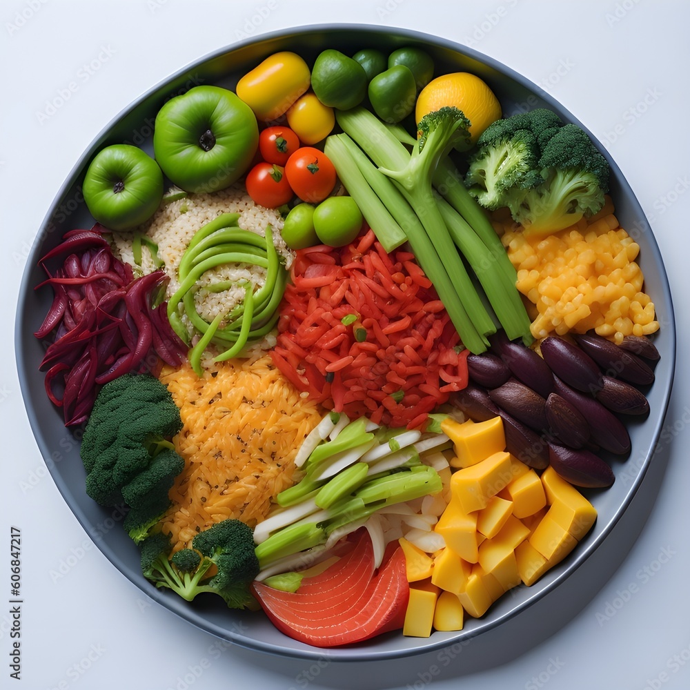 Kito Diet Vegetables On A Plate, Healthy Food Collection Generative Ai Kito Diet Vegetables On A Plate, Healthy Food Collection Generative Ai