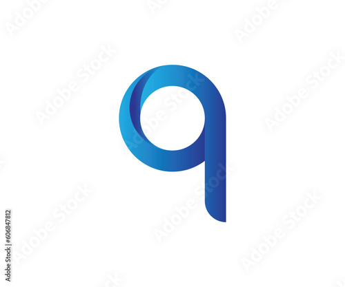 3d q letter logo design vector template