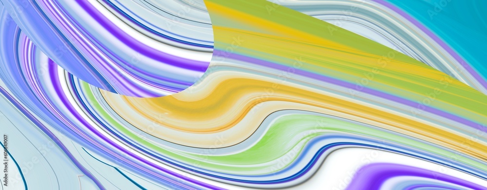 Obraz premium Colorful wavy abstract wallpaper, Abstract wavy pattern. Illustration
