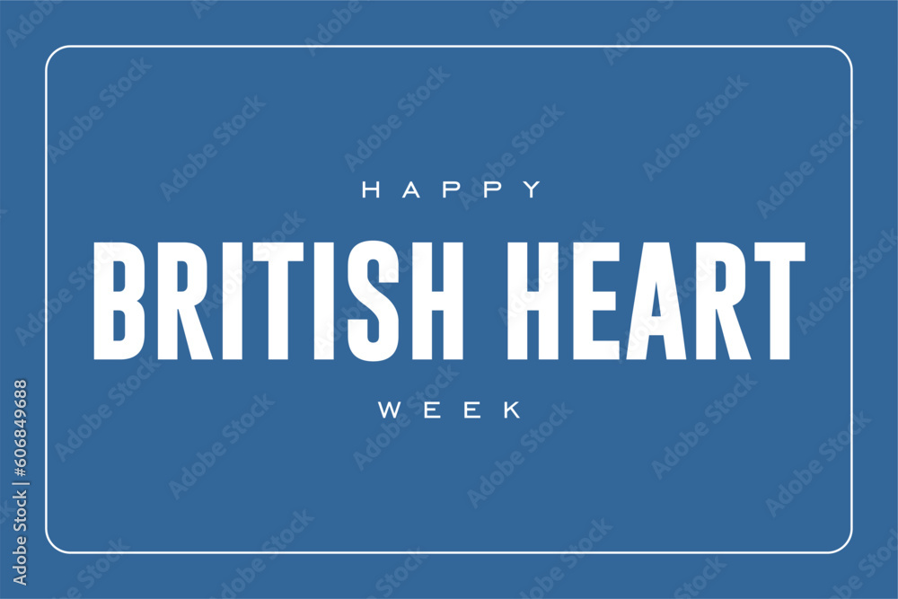 British Heart week background template Holiday concept