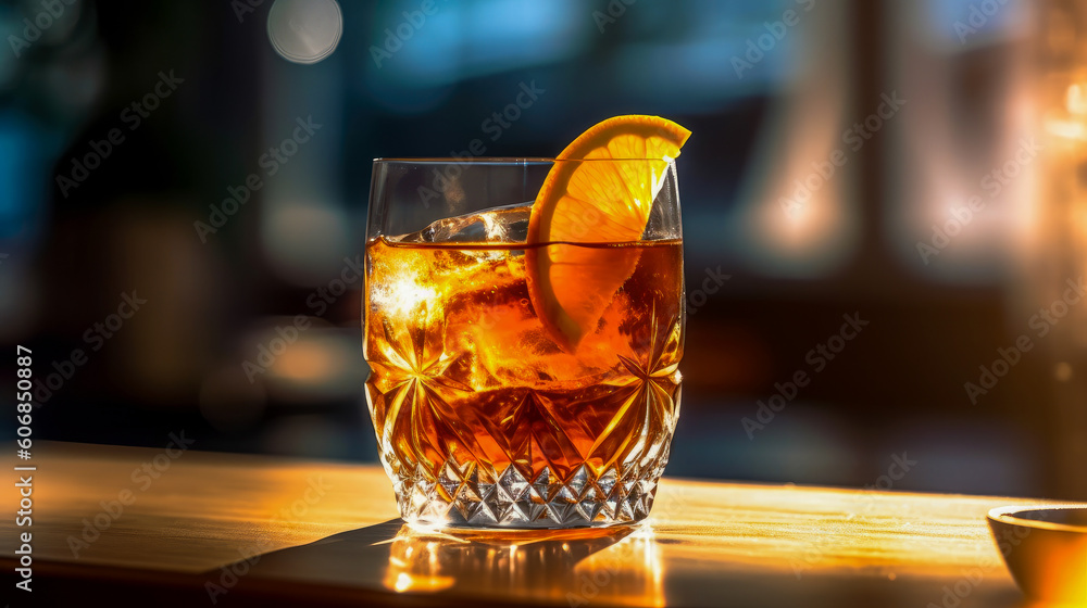 Delicious summer cocktail, generative ai