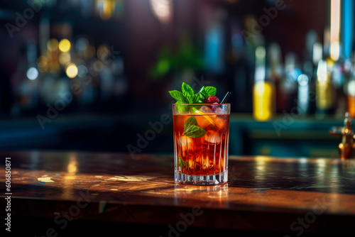 Delicious summer cocktail, generative ai