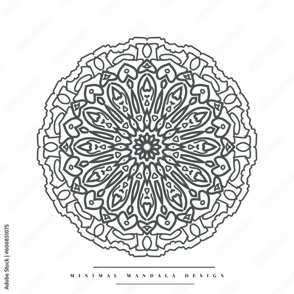 Modern Mandala Coloring Page with Nature-inspired Elements Modern Mandala Coloring Page with Nature-inspired Elements
