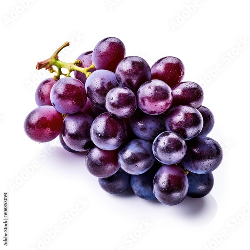 Grapes isolated on white background (generative AI)