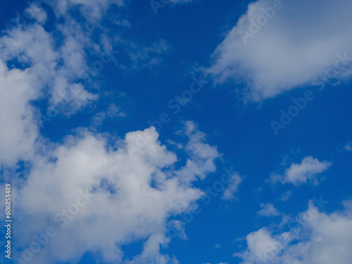 fluffy clouds in the sky