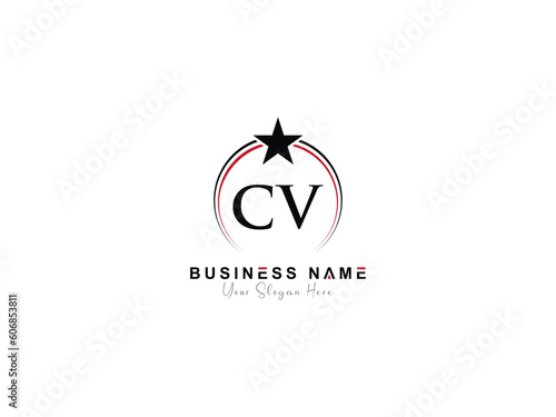 Premium Black Letter CV vc Logo Icon Vector For You