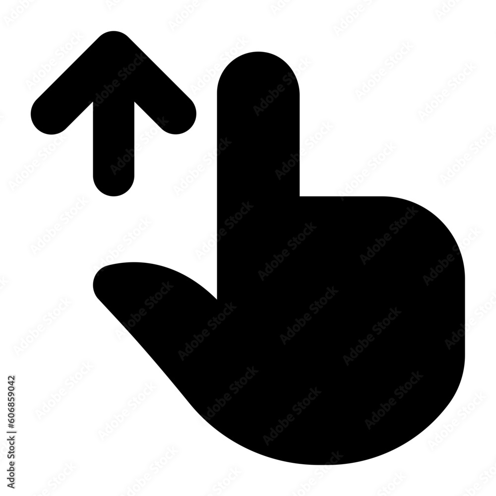 Hand Pointing Arrow Up Icon Hand Pointing Arrow Up Icon