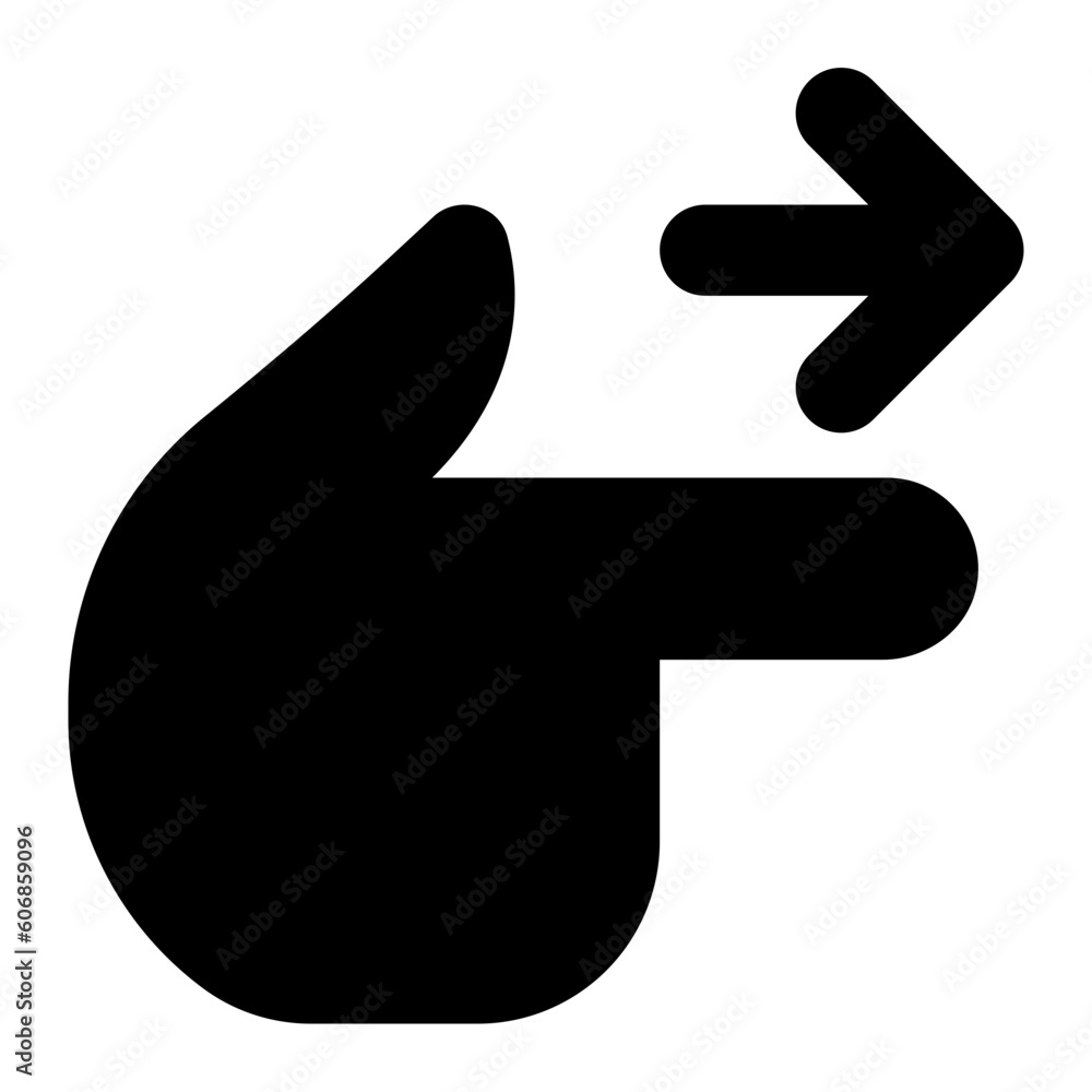 Hand Pointing Right Arrow Icon