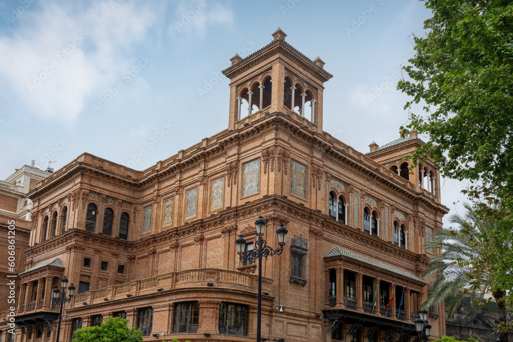 Edificio Coliseo Building (former Teatro Coliseo) at Avenida de la Constitucion Street - Seville, Andalusia, Spain